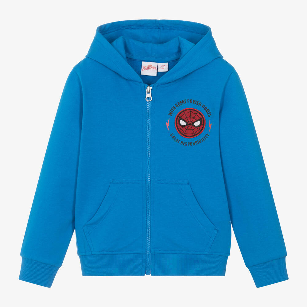 iDO Baby - Boys Blue Marvel Zip-Up Top | Childrensalon