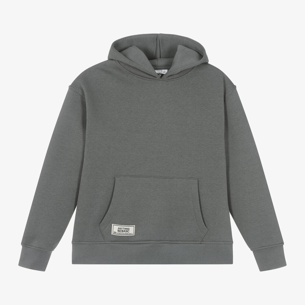 iDO Junior - Boys Grey Cotton Hoodie | Childrensalon