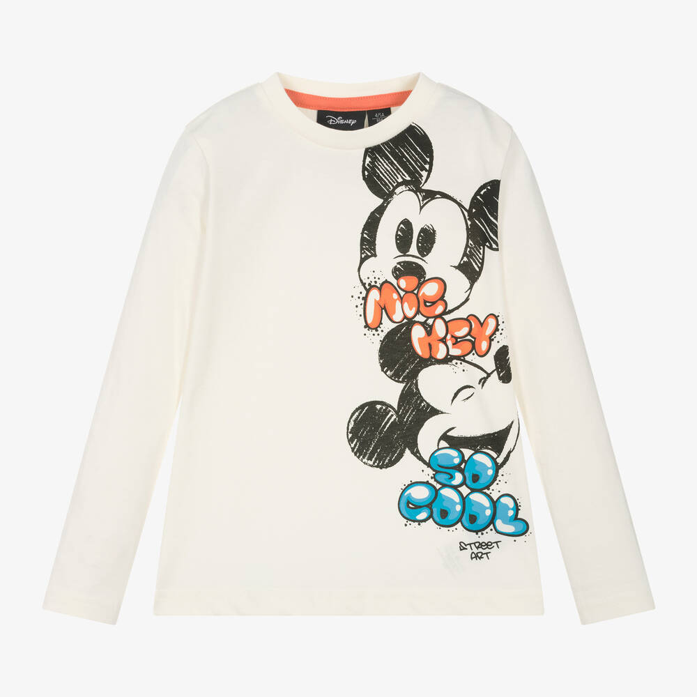 iDO Baby - Boys Ivory Disney Print Cotton Top  | Childrensalon