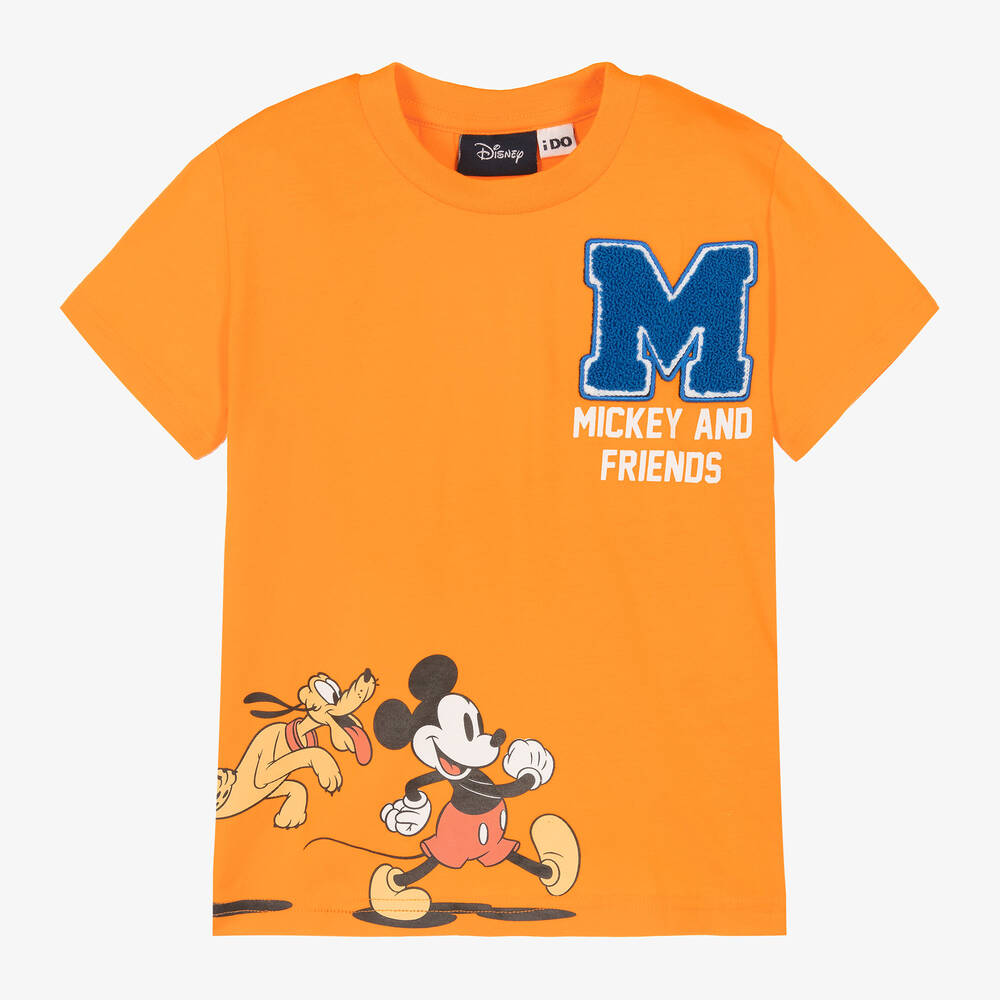 iDO Baby - Boys Orange Cotton Disney T-Shirt | Childrensalon