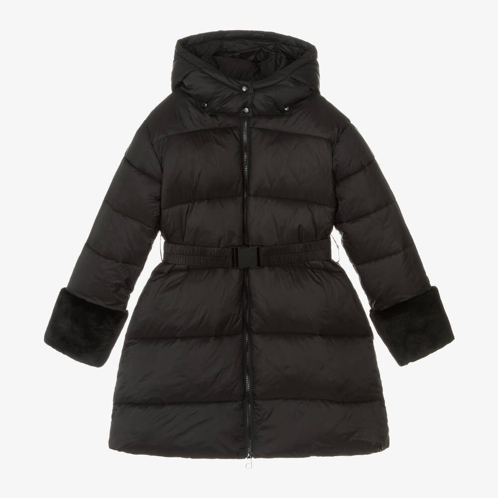 iDO Junior - Girls Black Puffer Coat | Childrensalon