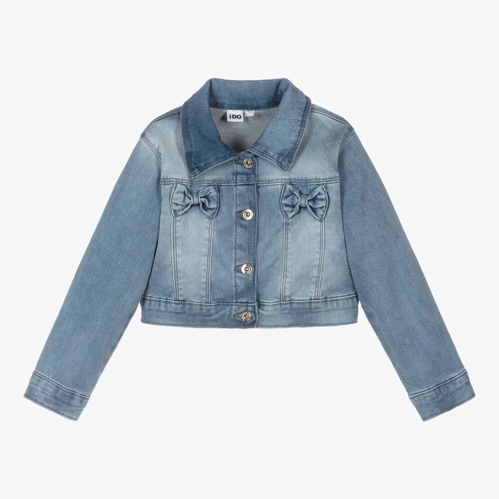 Ido Junior Babies'  Girls Blue Cropped Denim Jacket
