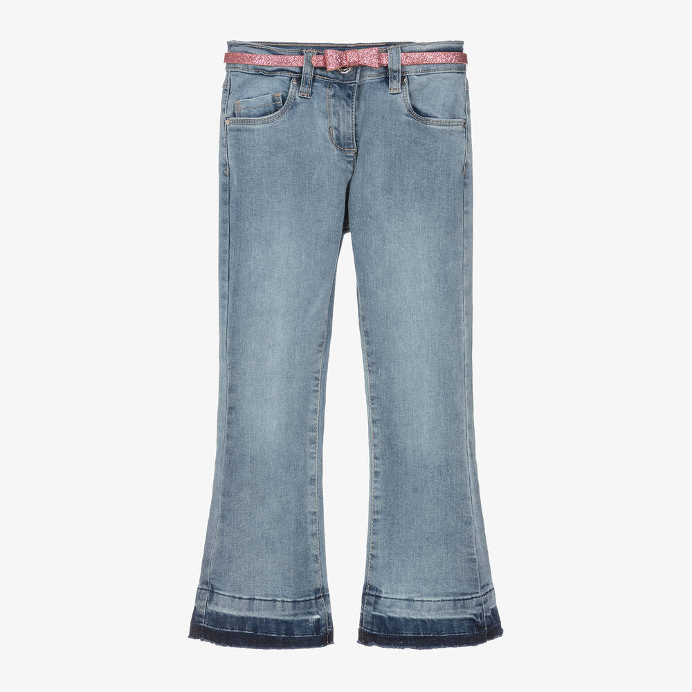 iDO Baby - Girls Blue Denim Bootcut Jeans | Childrensalon