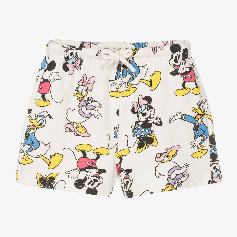 iDO Baby - Girls Ivory Cotton Disney Shorts | Childrensalon