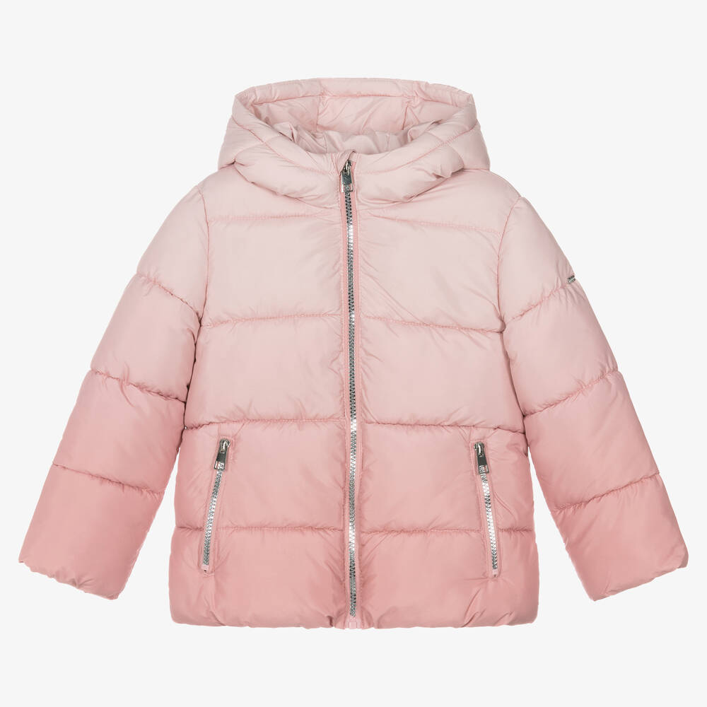 Ido Baby Kids'  Girls Pink Ombré Puffer Jacket