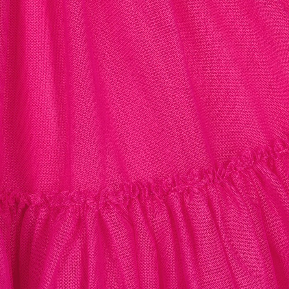 iDO Baby - Girls Pink Tulle Ruffle Dress | Childrensalon