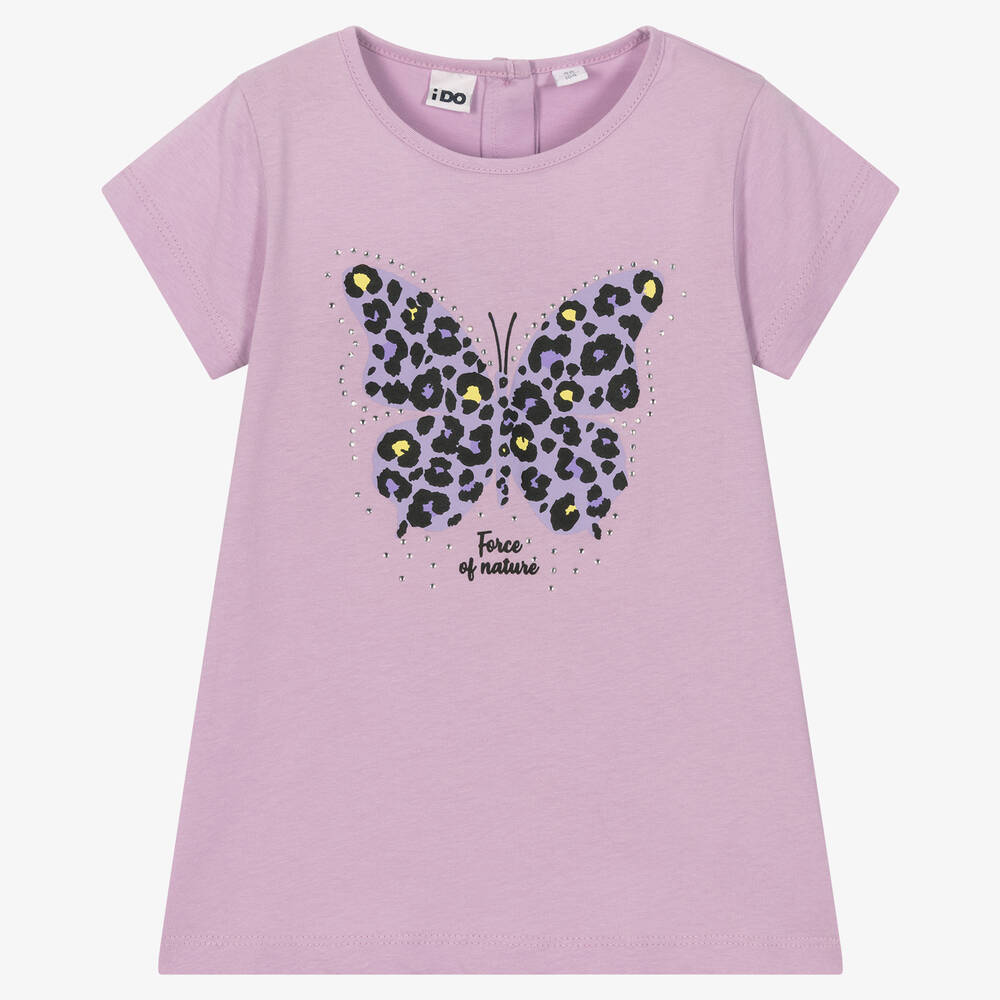 Ido Baby Kids'  Girls Purple Cotton T-shirt