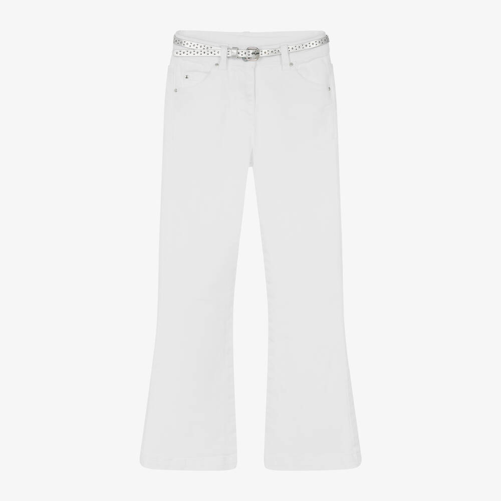 Ido Junior Kids'  Girls White Denim Flared Jeans