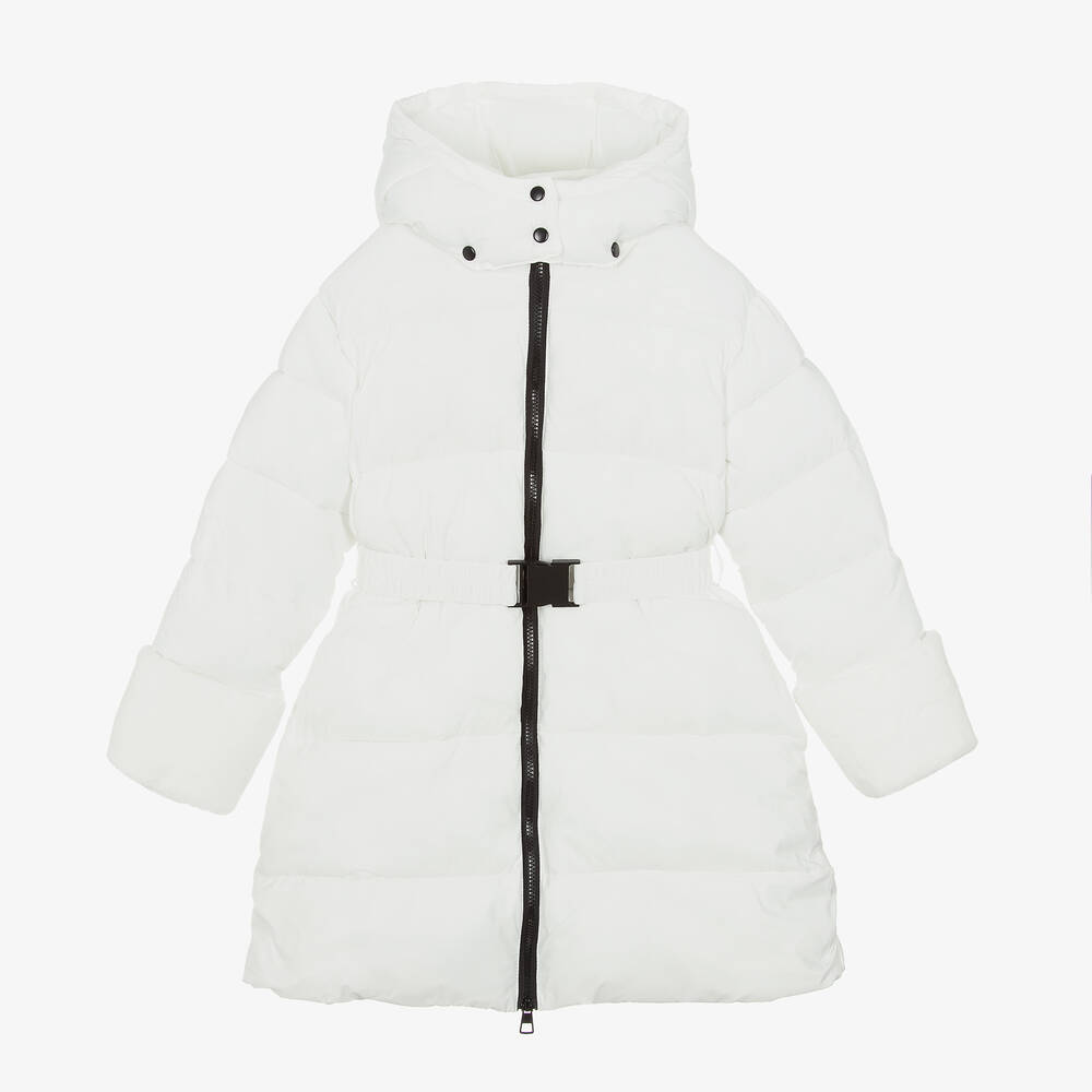 iDO Junior - Girls White Puffer Coat | Childrensalon