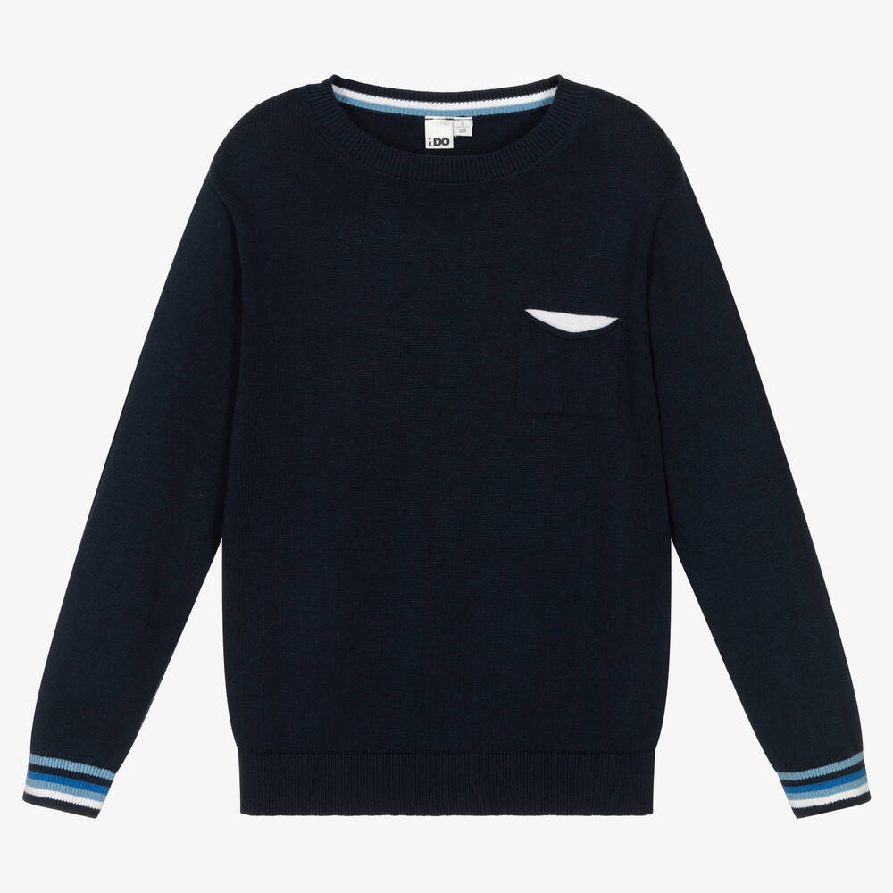 Ido Junior Kids'  Navy Blue Cotton Sweater