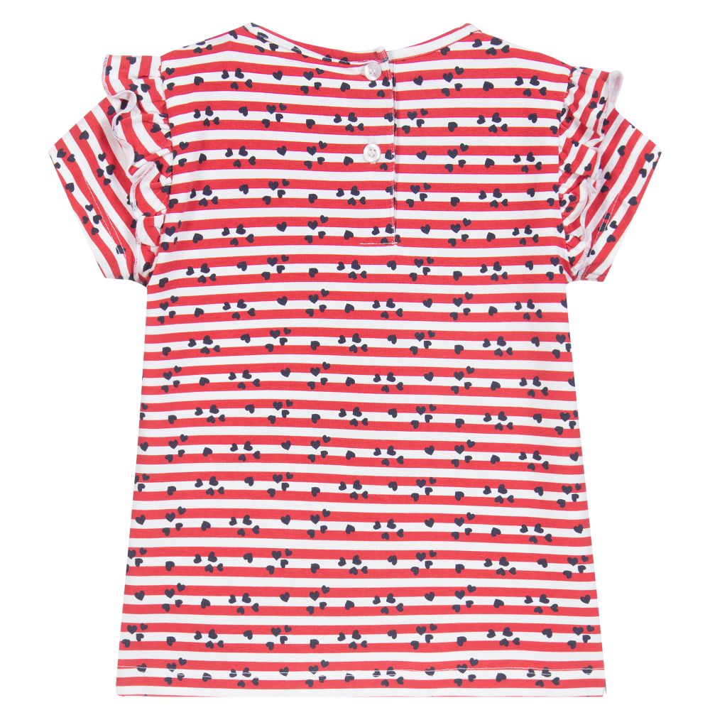 iDO Baby - Red & White Cotton T-Shirt | Childrensalon