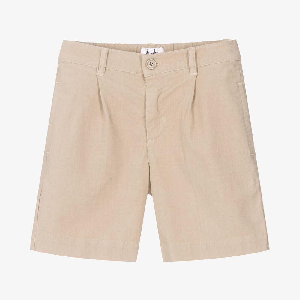 Il Gufo - Boys Beige Cotton Shorts | Childrensalon