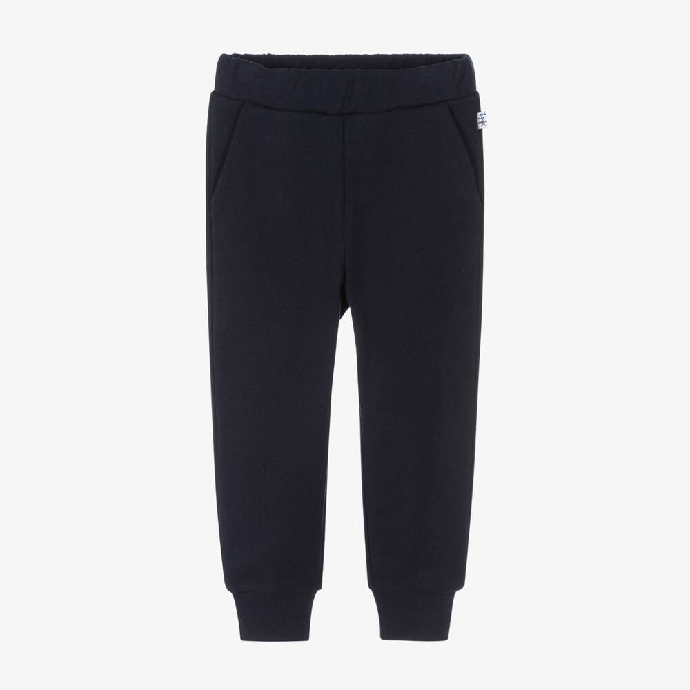 Il Gufo - Boys Blue Cotton Joggers | Childrensalon