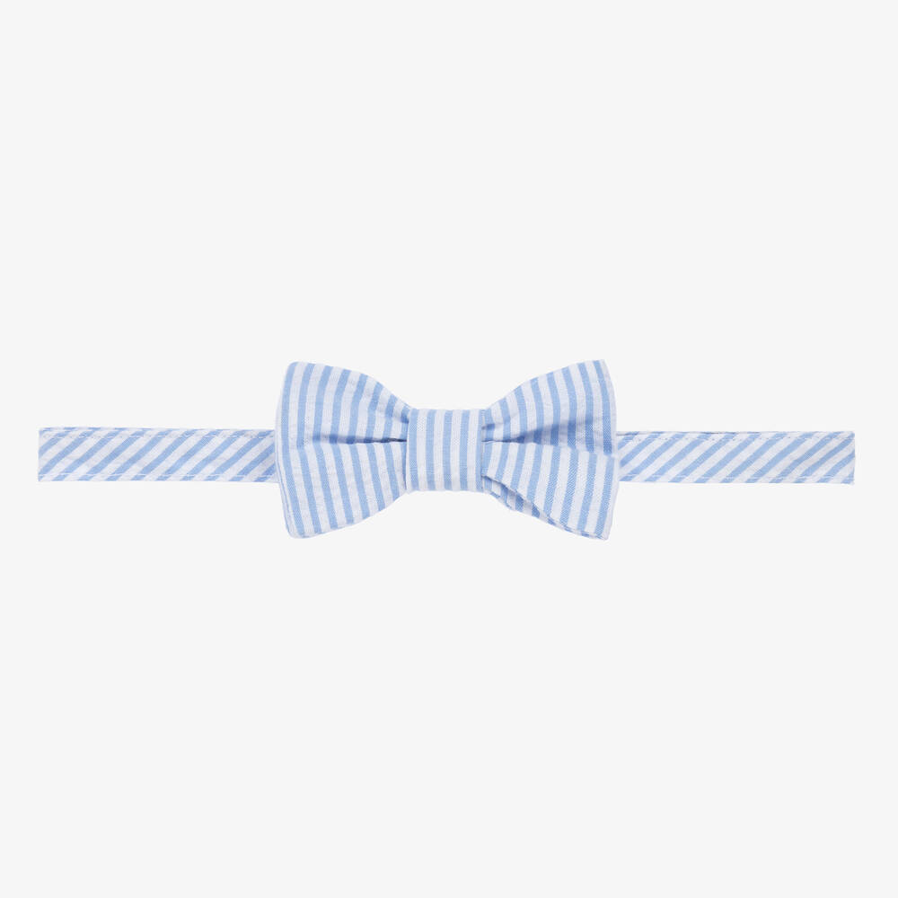 Il Gufo Babies' Boys Blue & White Striped Bow Tie