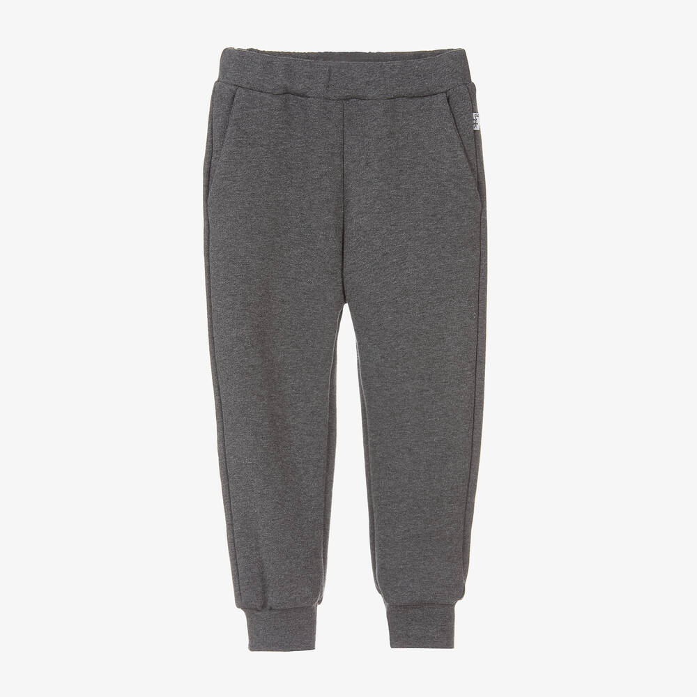 Il Gufo - Boys Grey Cotton Joggers | Childrensalon