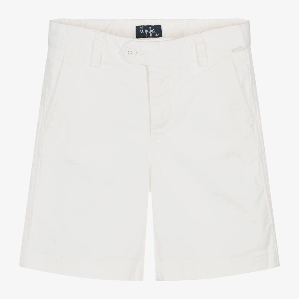 Il Gufo - Boys Ivory Cotton Shorts | Childrensalon
