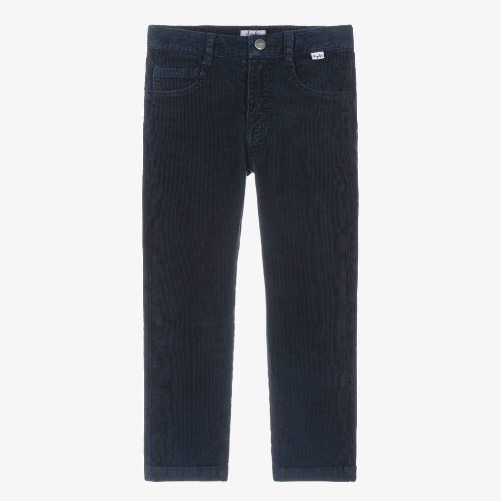 Il Gufo - Boys Navy Blue Corduroy Trousers | Childrensalon