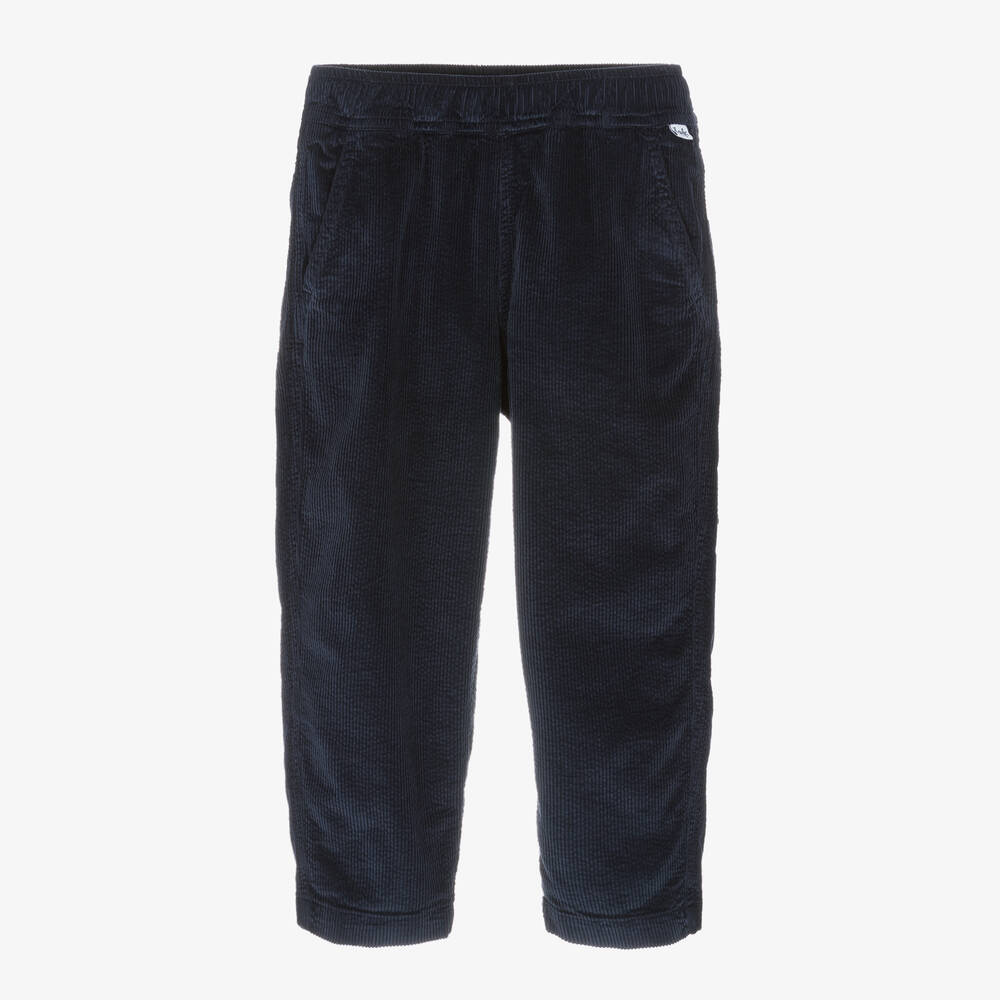 Il Gufo - Boys Navy Blue Corduroy Trousers | Childrensalon