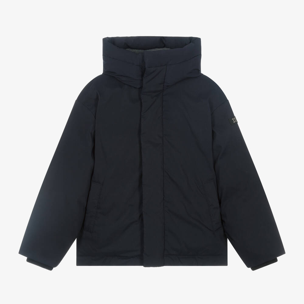 Il Gufo - Boys Navy Blue Down Padded Jacket  | Childrensalon