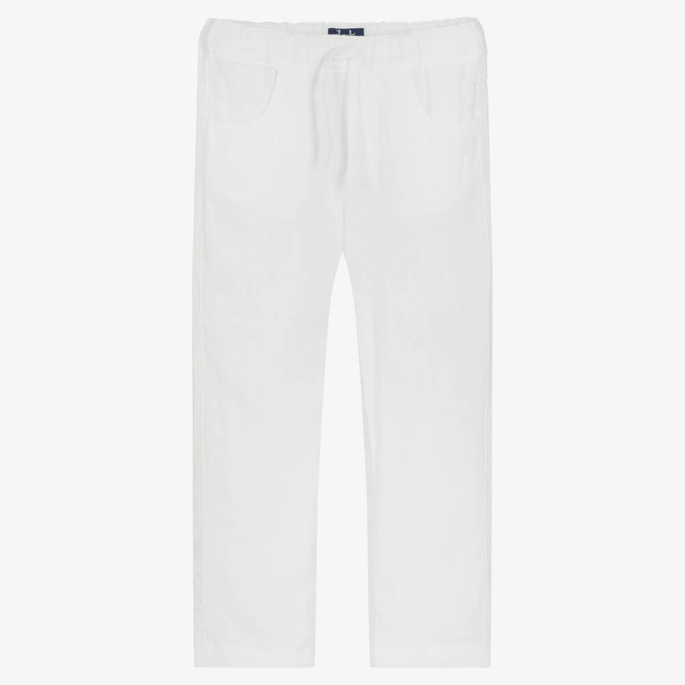 ITATI Drawstring Boys Pants Comfortable for Kids White Color