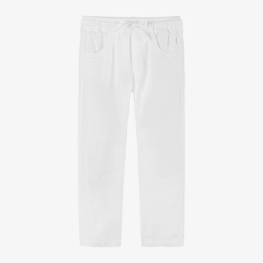 Il Gufo - Boys White Linen Trousers | Childrensalon