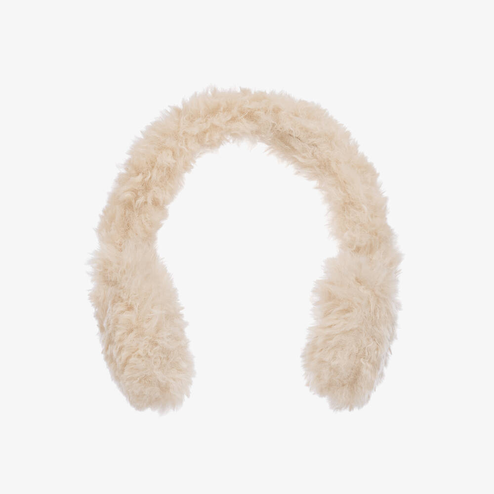 Il Gufo - Girls Ivory Faux Fur Earmuffs | Childrensalon