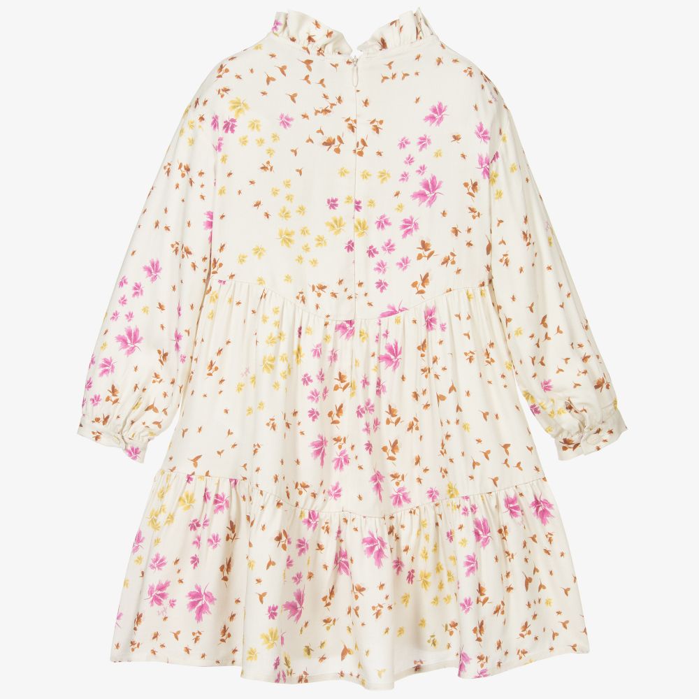 Il Gufo - Girls Ivory Floral Dress | Childrensalon