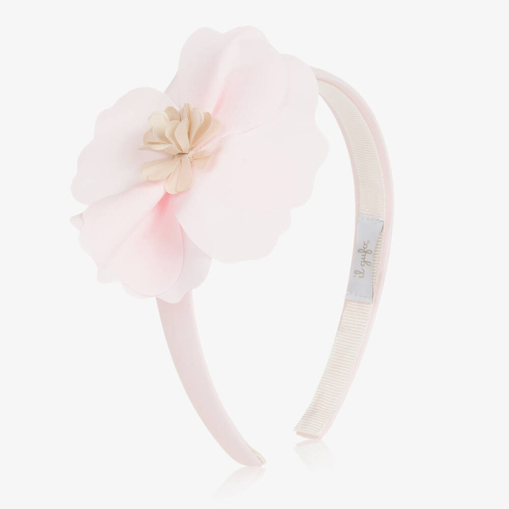 Il Gufo - Girls Pink Flower Headband | Childrensalon
