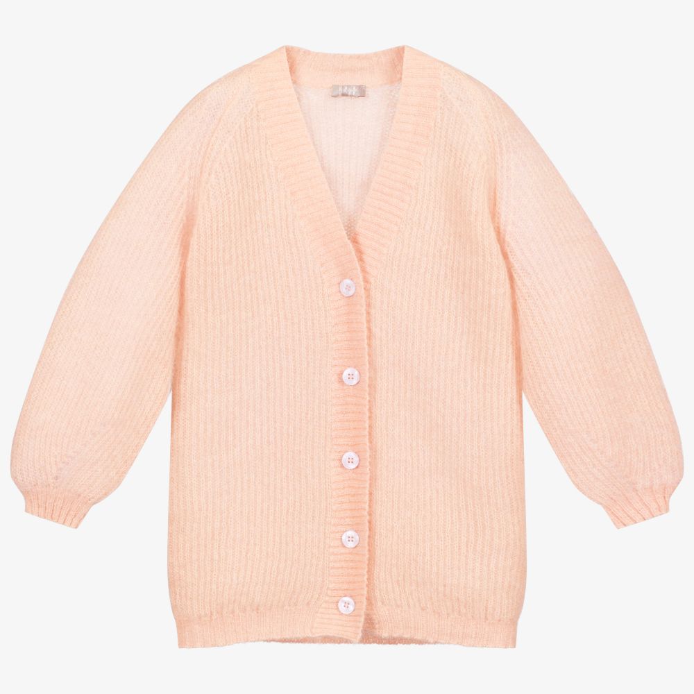 Il Gufo knitted cotton cardigan - Pink
