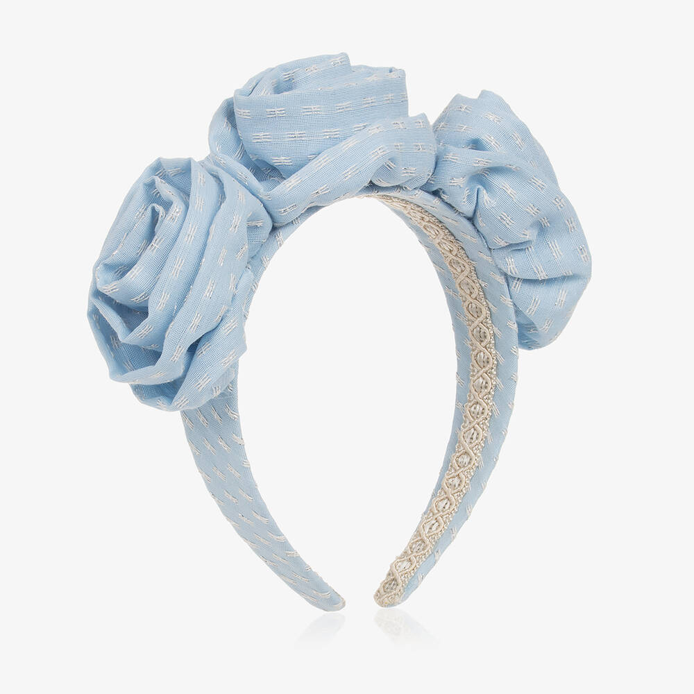 Irpa - Girls Blue Flower Hairband | Childrensalon