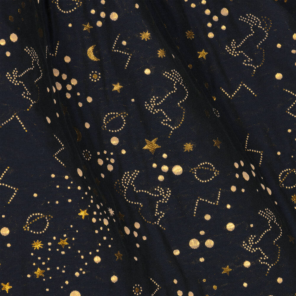 Irpa - Girls Navy Blue & Gold Dress | Childrensalon