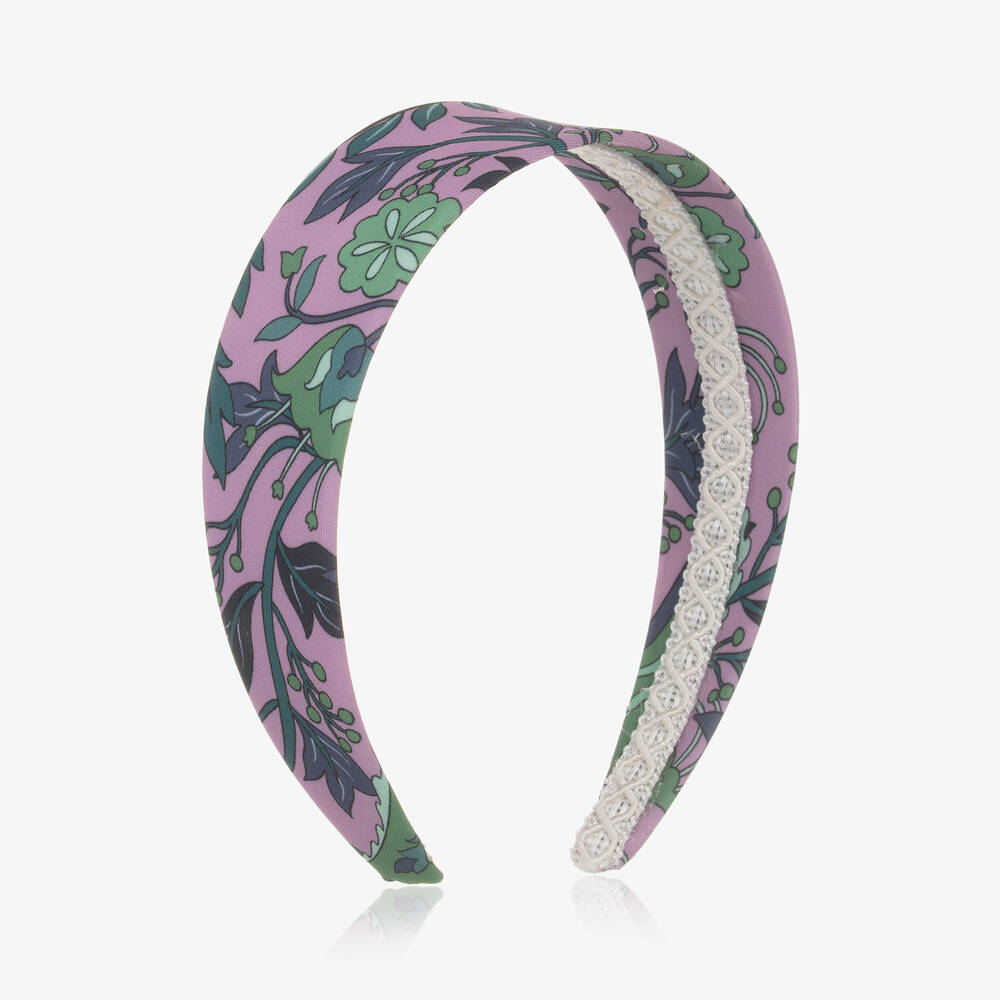 Irpa - Girls Purple Floral Hairband | Childrensalon