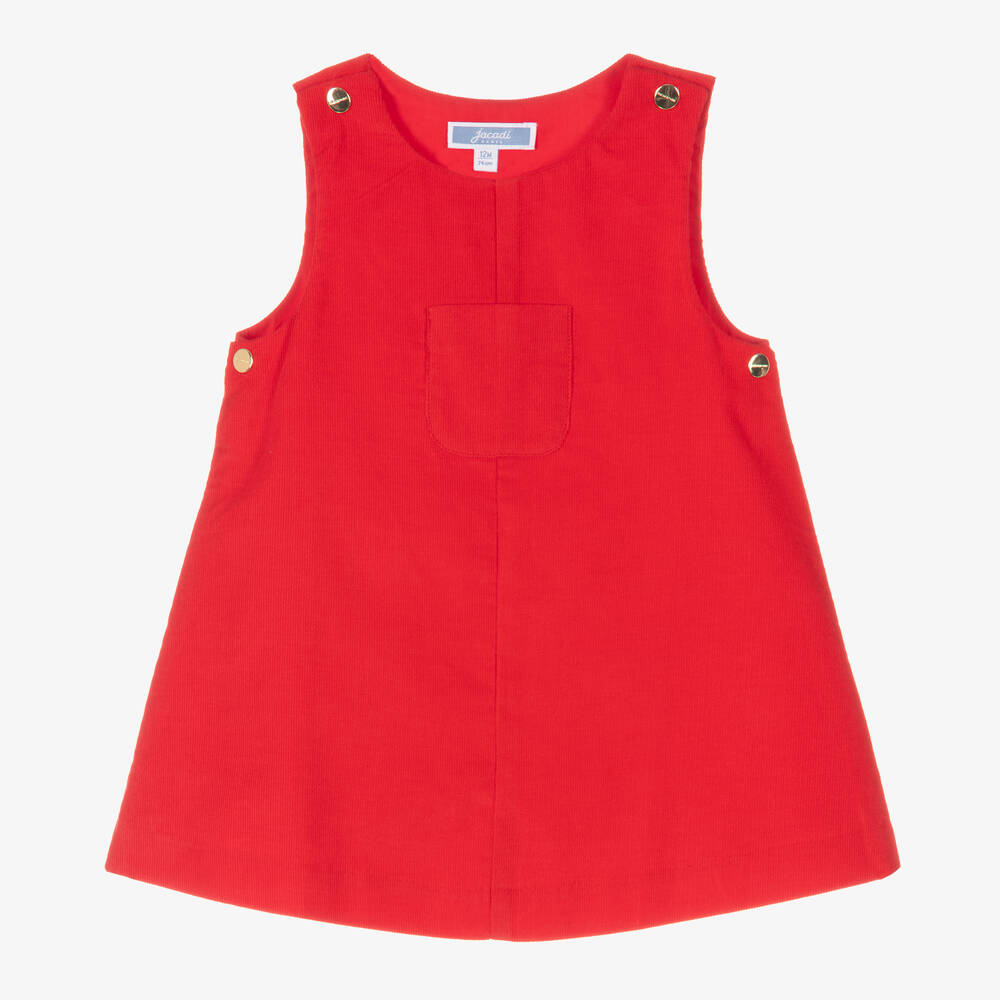 Jacadi Paris - Baby Girls Red Cord Dress | Childrensalon