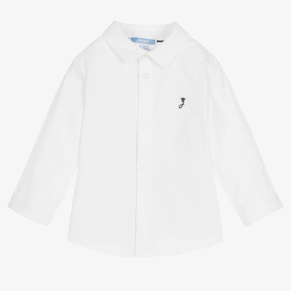Jacadi Paris - Boys White Organic Cotton Shirt | Childrensalon
