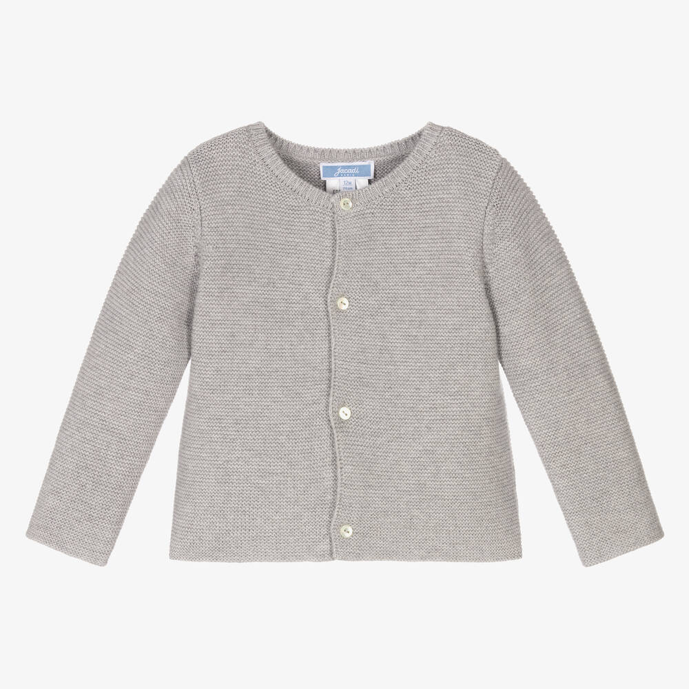 Jacadi Paris - Cardigan gris maille coton | Childrensalon