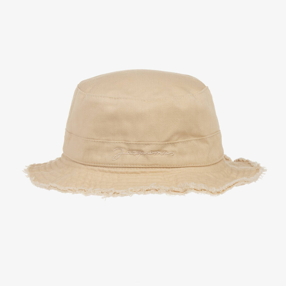 JACQUEMUS - قبعة قطن تويل لون بيج | Childrensalon