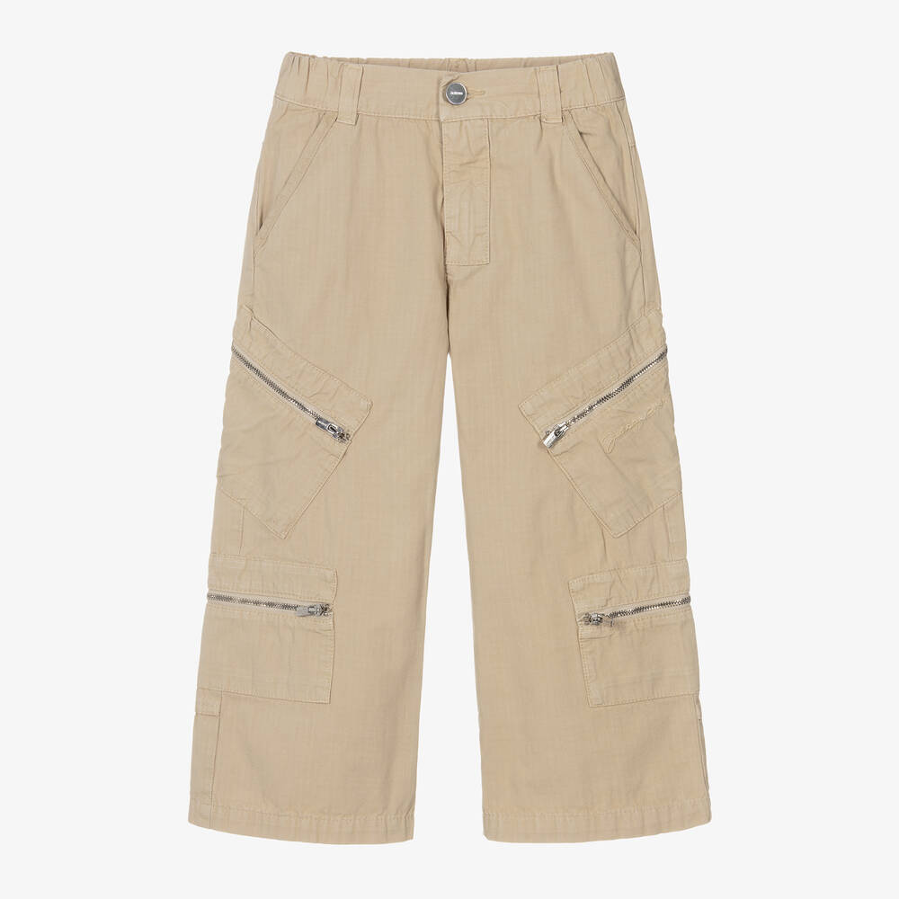 JACQUEMUS - Pantalon cargo en coton beige | Childrensalon