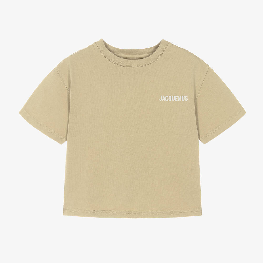JACQUEMUS - T-shirt beige en coton | Childrensalon