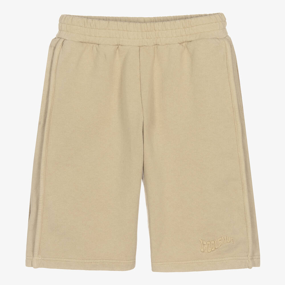 JACQUEMUS - Teen Beige Cotton Jersey Shorts | Childrensalon