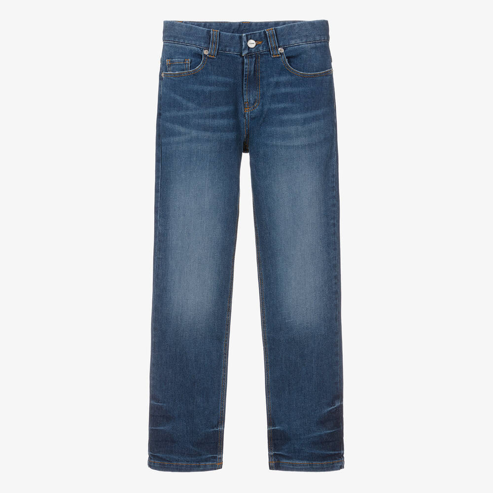Jacquemus Enfant - Teen Blue Relaxed Straight Denim Jeans | Childrensalon