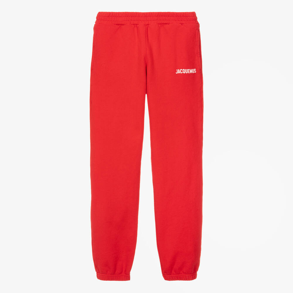 Jacquemus Enfant Teen Red Cotton Jersey Joggers