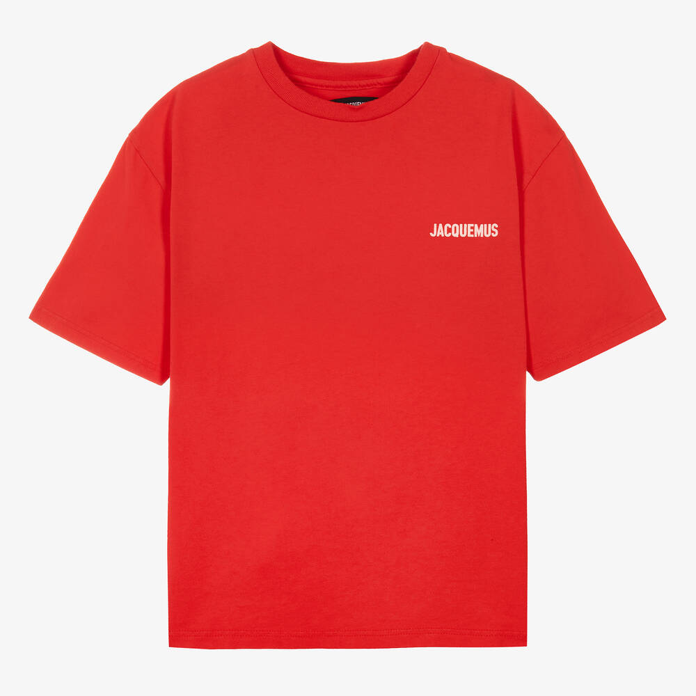 JACQUEMUS - Teen Red Cotton T-Shirt | Childrensalon