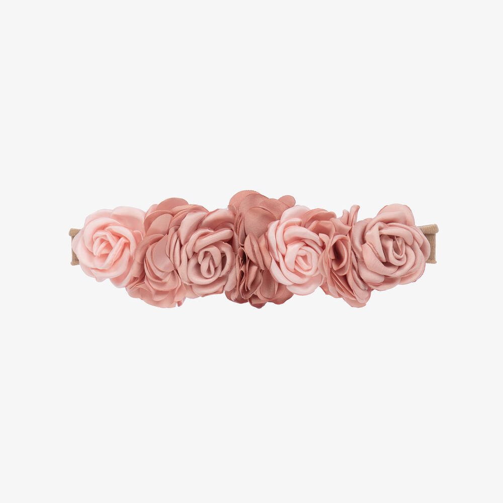 Jamiks - Bandeau rose à fleurs bébé | Childrensalon