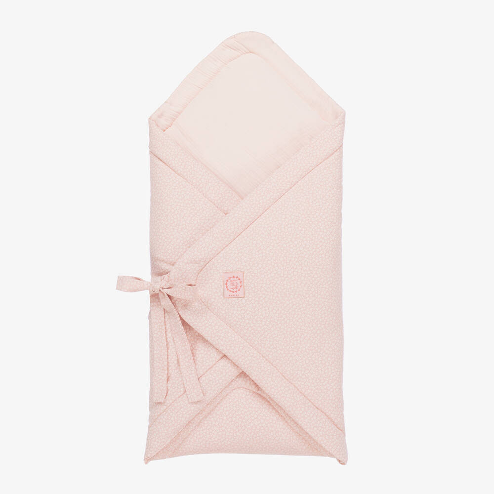 Jamiks - Розовый конверт из органического хлопка для малышек (70см) | Childrensalon