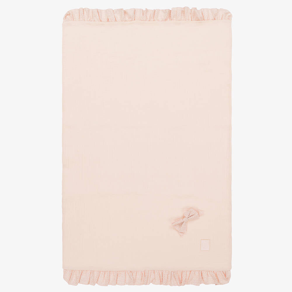 Jamiks - Baby Girls Pink Organic Cotton Swaddle (100cm) | Childrensalon