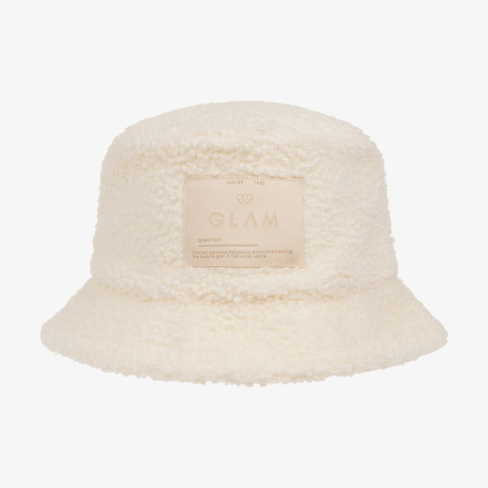 Jamiks - Girls Ivory Bouclé Bucket Hat | Childrensalon