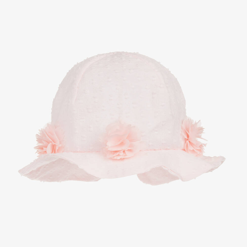 Shop Jamiks Girls Pink Flower Cotton Sun Hat