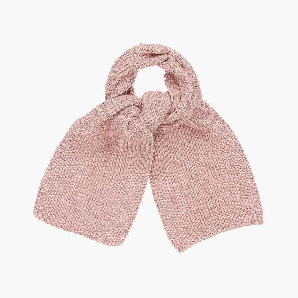 Jamiks - Girls Pink Knitted Scarf (120cm) | Childrensalon