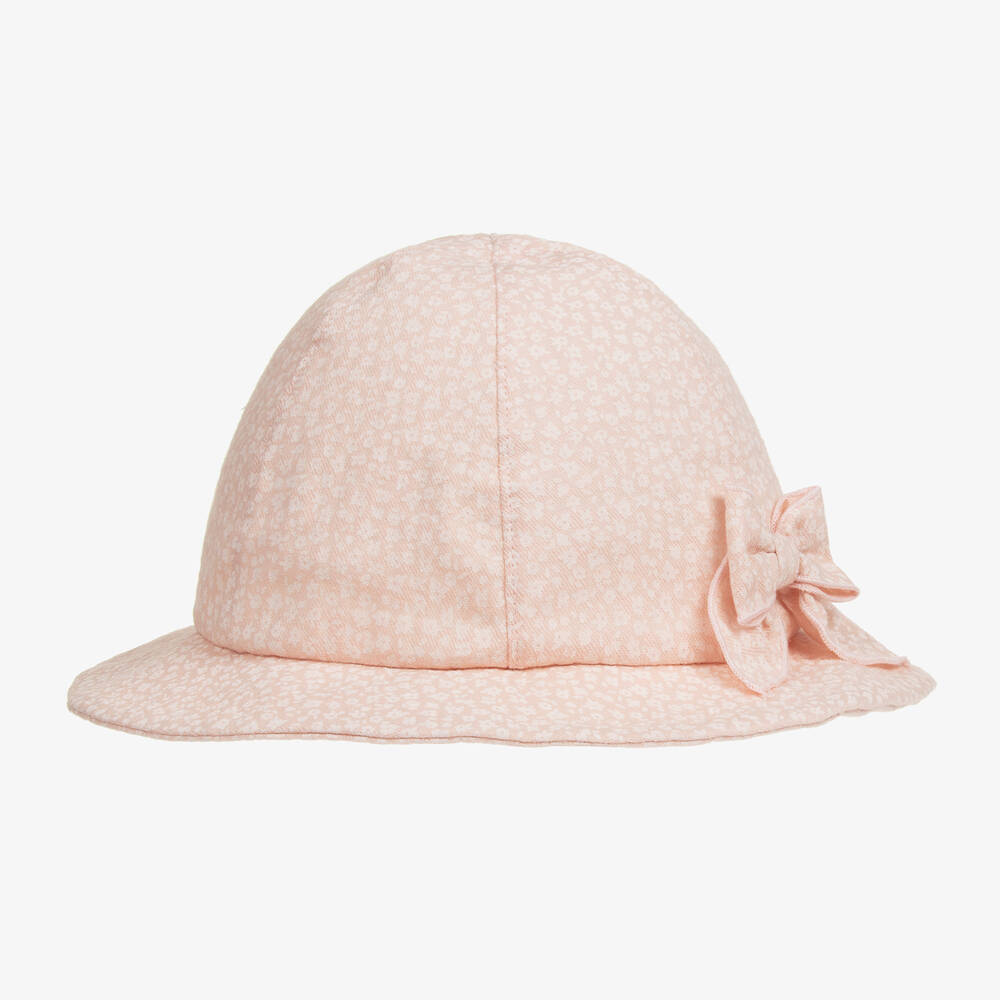 Jamiks Babies' Girls Pink Organic Cotton Hat