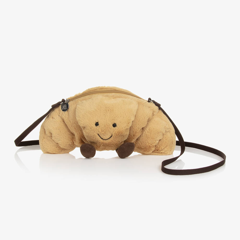 Jellycat - حقيبة كتف قطن بلش لون بيج (27 سم) | Childrensalon